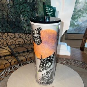 🦋LAST🌕Starbucks 2025 Fall Halloween Glow in the Dark Night Moth Cold Cup Tumbler